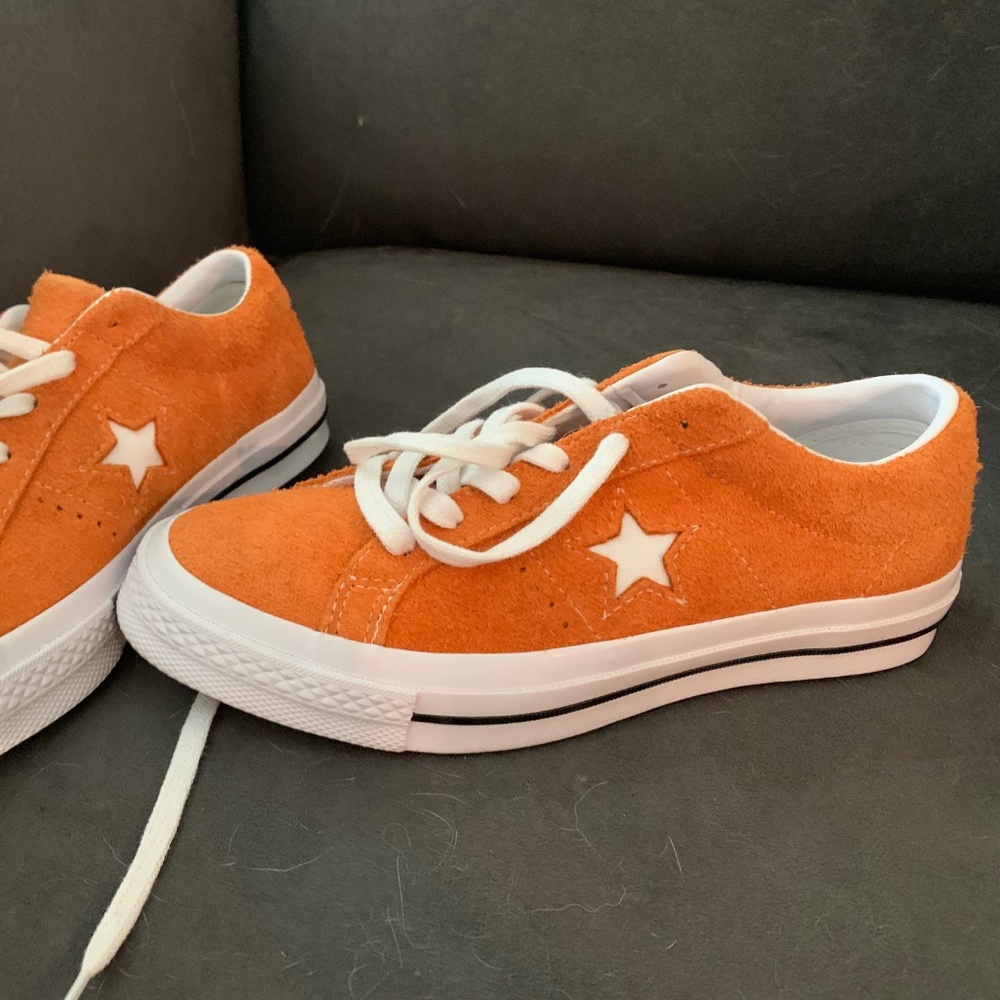Orange Suede Converse